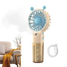 Handheld Mini Air Conditioner USB Rechargeable Portable Humidifier Mist Cooler Cooling Spray Fan For Home/Office 240422