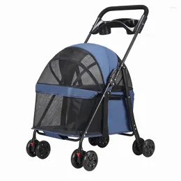 Dog Carrier Multifunctional Pet Stroller Lightweight Foldable Outdoor Travelling Trolley Cart For Dogs And Cats Wholesale