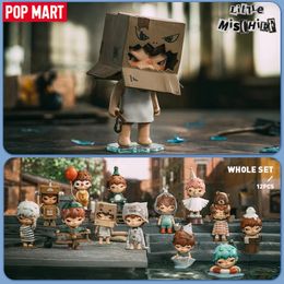 POP MART Hirono Little Mischief Series 1pc/12pcs Mystery Box Blind box Action Figurine Cute Toy 240428