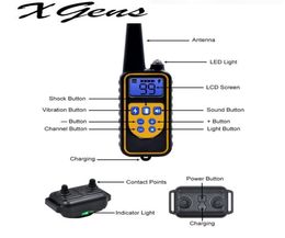 800yd Electric remote Dog Training Collar Waterproof Rechargeable LCD Display for All Size beep Shock Vibration mode 40off5416703