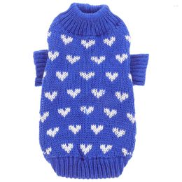 Dog Apparel Knitted Sweater Heart Pattern Puppies Valentine's Day Size L