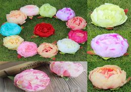 New Artificial Flowers Silk Peony Flower Heads Wedding Party Decoration Supplies Simulation Fake Flower Head Home Decorations 12cm9179179