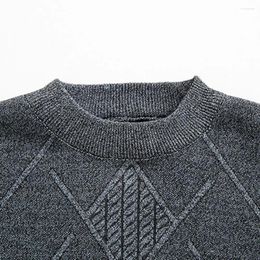 Men's Sweaters Pullover Sweater Crew Neck Stylish Mid-length Round Solid Color Long Sleeve Casual For Autumn/winter
