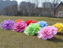 Two Layer Cloth Flowers Umbrellas Hand Made Simulation Peony Decorative Parasol or Wedding Party Ornaments High Quality 78sy5 XBkk5717574