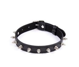 Mabangyuan Spiked Dog Slave Sex Collar Female Performance Bondage Adult Product Neck Cover Leather Collar Couple Toy6759175