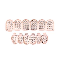 Hip Hop Jewellery 6 Top Bottom Teeth False Teeth Grillz Set Bump Lattice Dental Grills Body Jewellery Teeth Grillz4501027