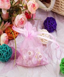 7X9 cm Pink Organza Gift Wrap Bag Wedding Favor Bags 500Pcs Home Christmas Party Supplies 4050120