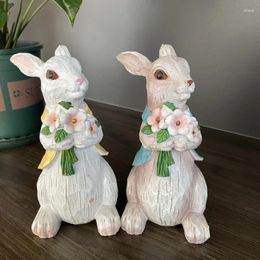 Decorative Figurines Easter Bouquet Resin Crafts Home Study Garden Decorations