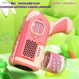 Bath Toys Summer 2024 Electric Automatic Bubble Machine Gun Gun Summer Beaching Games Outdoor Games Childrens Fantasy Toys Childrens Toyswx