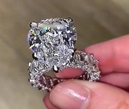 Gorgeous Big Pear Shape Engagement Ring Square CZ Promise Ring Proposal Ring for Girlfriend Women Trendy Jewelry 3355265