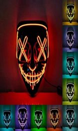 Halloween Horror Mask Cosplay Led Mask Light up EL Wire Scary Glow In Dark Masque Festival Supplies GC0924x27770605