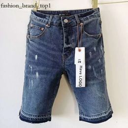 Mens Designer Jeans Shorts Purple Jeans High Quality Street American Plus-size Hip Hop Purple Brand Ripped Denim Shorts 1099