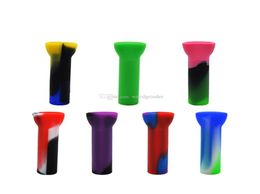 wholesele cheap Silione cigarette Filter Tip 33mm Mini Cigarette Dry Herb Mouth Tips silicone tobacco pipe for smoking Rolling pap2940987