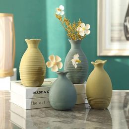 Vases Ins Flower Vase Ceramic Pot Arrangement Nordic Style Home Decoration Handmade Simple Art Farmhouse Decor