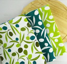 New Arrival Olive Printed Towels Cotton Table Napkins 3pcs Wipe Towels Kitchen Napkins Restaurant Placemats Home Party11136456