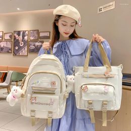 School Bags Kawaii Women Backpack Large Capacity Students Bag For Teenager Girls Bookbag Laptop Rucksack Cute Female Travel