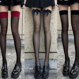 Women Socks Women's Japanese Style Long Sexy Knee Fashion Lace Bow High Stockings Tight Ladies