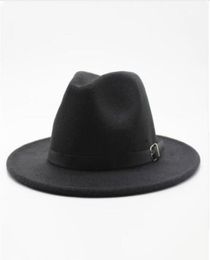 FashionImitation Woolen Women Men Ladies Fedoras Top Jazz Hat European American Round Caps Bowler Hats1953206