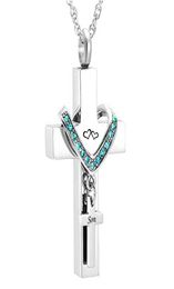 Memorial Jewellery Stainless Steel Cross for son Memorial Cremation Ashes Urn Pendant Necklace Keepsake Urn Jewelry8625387