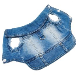 Dog Apparel XS-XXL Jeans Coat Small Denim Harness Vest 2024 Spring Puppy Clothes For Yorkie Poodle Chihuahua Costume Cat Outfit