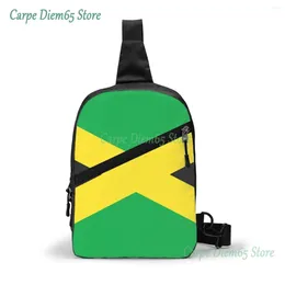 Backpack Sling Bag Jamaica Flag Chest Package Crossbody For Cycling Travel Hiking