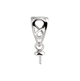 Pendant Bail Pearl Settings Fine Jewellery DIY S925 Connector Small Charm 925 Sterling Silver 10 Pieces6470069