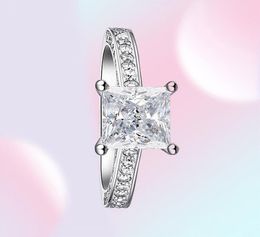 Peacock Star 925 Sterling Silver Wedding Anniversary Engagement Ring 15 Ct Princess Cut Jewelry CFR8009 Y072331582131089598