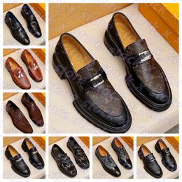 2024 Man Luxury Dress Designer Top Leather Lace-Up Business Loafers Мужские повседневные высококачественные обувь для мужчин zapatos de hombre классы Размер 38-45