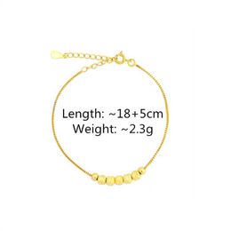 Chain Minimalist Transfer Beads Bracelet for Women Korean Gold Colour Ball Charm Bracelet For Women Fashion Jewelry Accessories Party