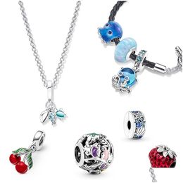 Silver 925 Sterling Sier Dangle Charm New Original Colour Ocean Series Turtle Octopus Crab Bead Fit Charms Bracelet Diy Jewellery Drop De Dhx4W