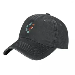 Ball Caps Waterlily Koi Cowboy Hat Sports Cap Rugby Uv Protection Solar Women Hats Men's