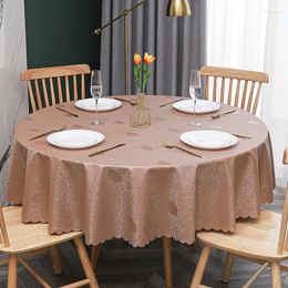 Table Cloth A93 Brown Pattern Large Round PVC Tablecloth Waterproof And Oil-proof No-wash El Restaurant Home