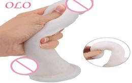 OLO Super Soft Dildo Erotic Realistic Dildo Simulation Fake Penis Sex Toys for Woman Female Masturbation Y04085945212