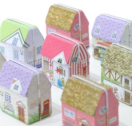 NEW Mini Vintage House Tinplate Shape Storage Tin Box Coin Bag Jewellery Box Lovely Print Storage Box Girls 6design mix pack 2103151570509