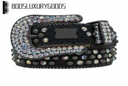 2022 Designer Belt Simon Belts for Men Women Shiny diamond belt Black on Black Blue white multicolour 262622913772