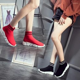 Running Shoes Black/Red Round-Toe Comfort Breath Style For Sports Light Weight Ankle Boots Young Walking Flexibility Comfor