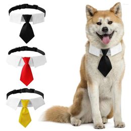 Dog Apparel Cute Adjustable Solid Colour Bow Tie Cat Necktie Pet Accessory Collar