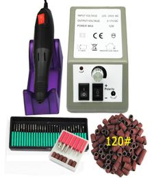 Professional Electric Nail Drill Machine Set Nail Art File 36 Bits 120quot Sanding Band Acrylic Nail Art Equipment Tool Cutter k7763077