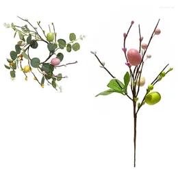 Decorative Flowers Easter Tree Branch Pick For Home Holiday Vase Ornaments Spring Party Decoration