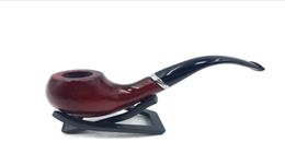 Rosewood wood plate pipe bending type fine light filtering cigarette holder wooden smoking pipe5512767