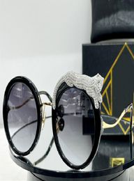 Sunglasses For Men Women ROSE ET LA ROUE Round With Leopard Decoration Style AntiUltraviolet Retro Plate Full Frame Fashion Eyegl7965789