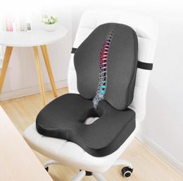 Memory Foam Lumbar Support Chair Cushion Pillow Orthopaedic Seat Cushion For Car Office Back Pillow Sets Hips Coccyx Massage Pad9322155