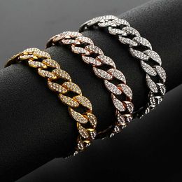 Designer bracelet brand new explosions ladies Cuban Chain Diamond Bracelet Mens Hip Hop Fashion Personalized Hand Jewelry