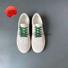 The Row small TR new and Autumn style winter 22 white shoes flat bottom round head lace Colour contrast board shoes womens fashion sports moral training shoes T5Z0