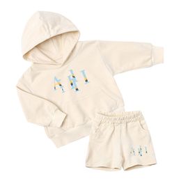 Designer Baby Plush Hoodie And Pants Sets Kid Clothing Boys Girls Trucksuit Sweatpants Long Sleeve Outfits Thickened Sweater Trousers Sweatshirt CXD2404302-12