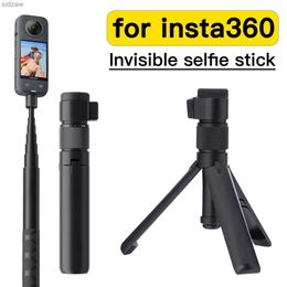 Selfie Monopods Insta360 invisible selfie stick for Insta360 X3/ONE X2/RS/GO 3 rotating bullet time invisible selfie stick accessories WX