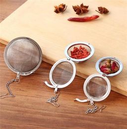 304 Stainless Steel Tea Infuser Sphere Locking Spice Tea Ball Strainer Mesh Infuser Tea Filter Strainers Kitchen Tools4999970