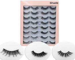 16 Pairs Multipack Faux 3D Mink Eyelashes Handmade Wispy Fluffy Long False Lashes Natural Makeup Tools Eye Lash4129644