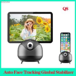 Selfie Monopods Q8 automatic facial tracking universal joint stabilizer AI tracking video tripod tablet tracking bracket 360 rotating selfie stick WX