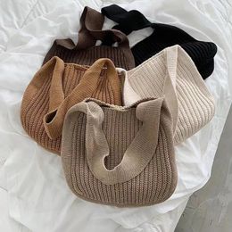 Evening Bags Ellovado Knitted HandBag For Women Beach Hobo Bag Casual Lightweight Shoulder Tote Female Boho Style Shopping Woven